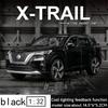 1/32 Scale X-trail SUV Model Car with Sound and Light, Collectible Metal Vehicle for Kids Birthday Gift Children Toy