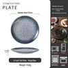 Retro Japanese Ceramic Plate: Creative Black Glaze Dish for Home and Restaurant