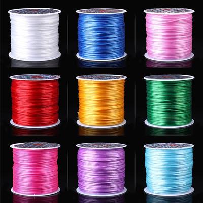 0.7mm Flat Crystal Elastic Cord for Beading, Bracelet Making, Hair Extensions, DIY Jewelry, and Accessories