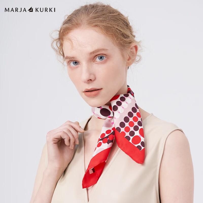 MARJA KURKI Women's Mulberry Silk Polka Dot Small Scarf