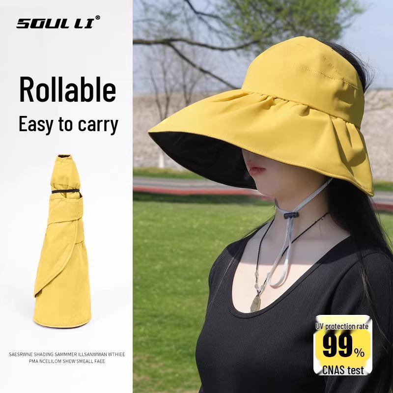 

Женская складная шляпа от солнца с широкими полями и защитой от УФ-лучей