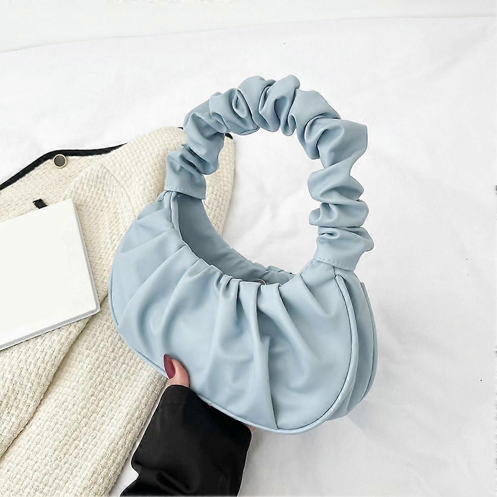 Fashion Pleated Handlebags For Women Pu Cloud Bags Leisure Shoulder Armpit Bag