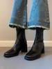 Soft Leather Version~ Short Boots Commuter High-heeled Elastic Thin Boots 2025 Autumn and Winter Soft-soled Public Sector Retro Thick-heeled Boots