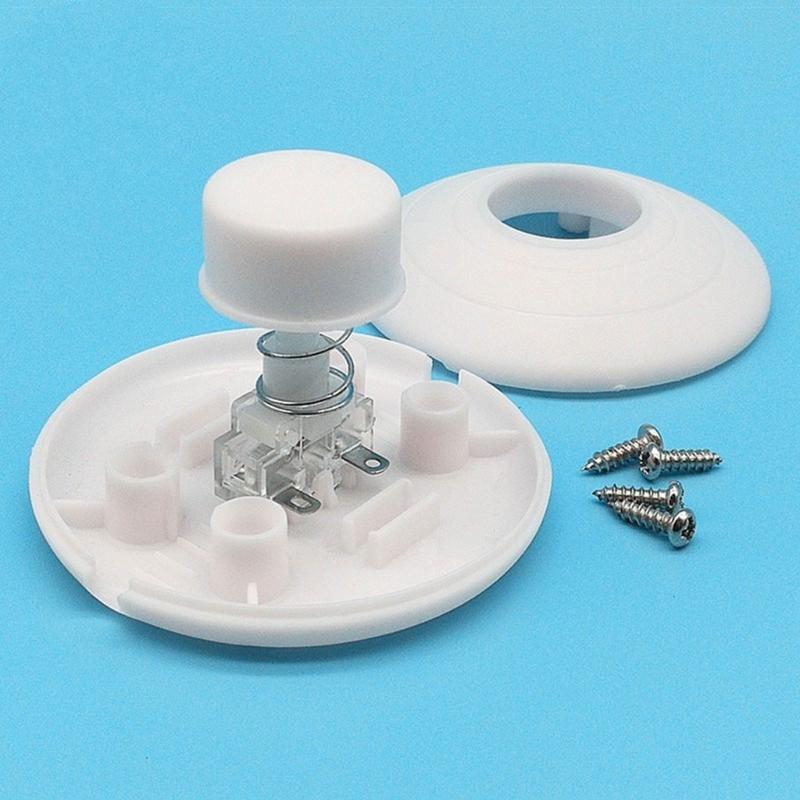 6Pcs Foot Pedal Push Switches Replacement Round Floor Lamp Inline Switches for Floor Lamp LED Light Easy to Install