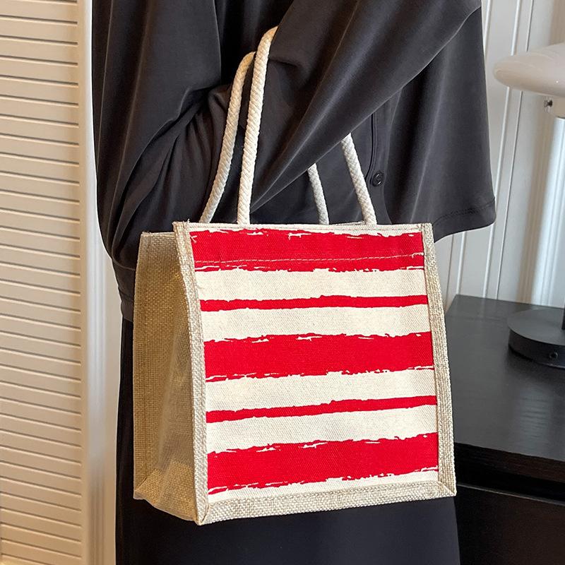 Japanische Handtasche Frauen gehen aus vielseitige Jutebeutel Mädchen tragen kleine Satchel Retro Souvenir