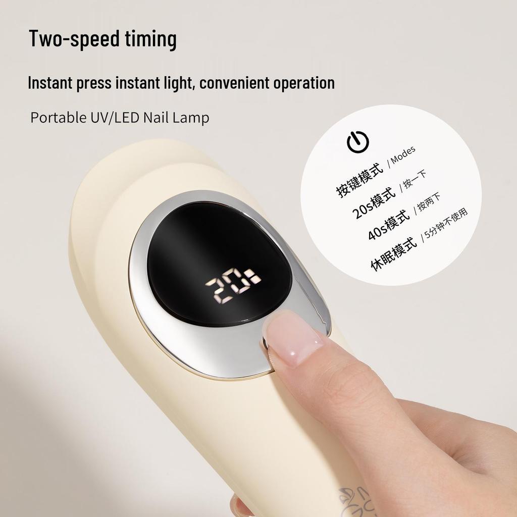 Miss Honey Portable Rechargeable Nail Lamp - Fast-Drying Handheld Phototherapy for Nail Art