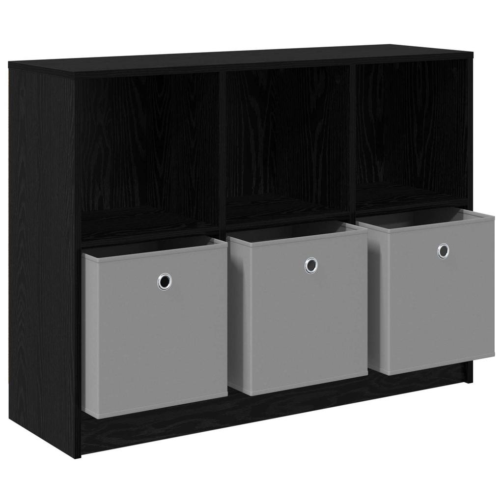 Sideboard in Black Oak Look 102 x 32 x 73.5 cm