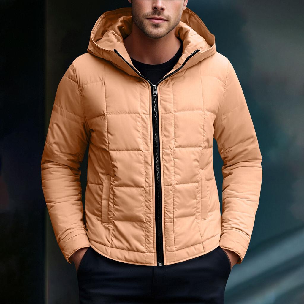 Men's  Baseball Collar  Thickened  Windproof  Keep Warm  Down  Cotton-Padded Jacket  Coat