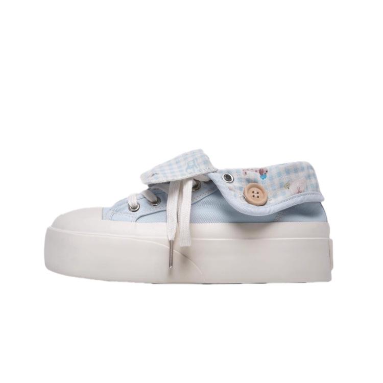 Canvas Shoes Summer Thin One-pedal Canvas Shoes Women's 2025 New Versatile Little White Shoes Casual Board Shoes Tide