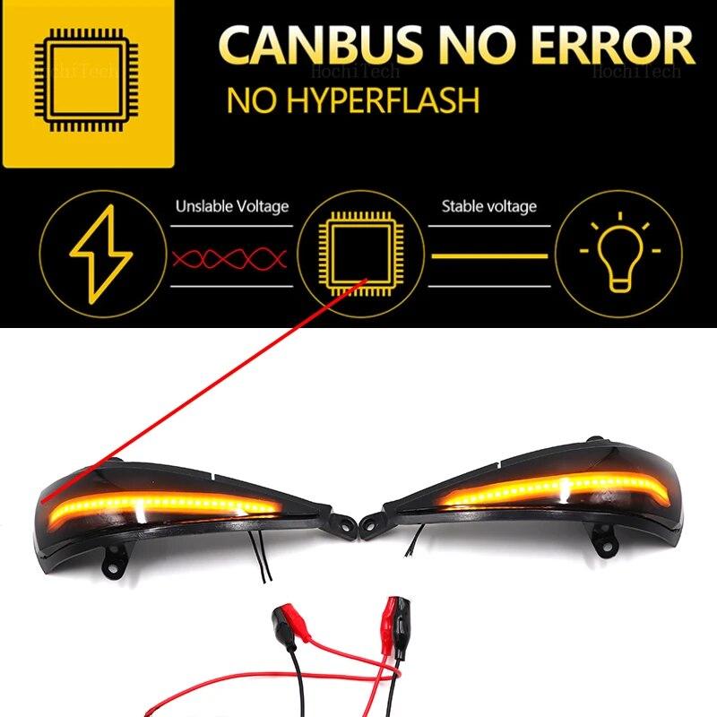 2x Smoked LED Dynamic Turn Signal Light Side Mirror Flashing for Honda Civic MK8 8th Hatchback 3 Door 5 Door Type-S Type-R 05-12