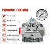 12-804 Fuel Pressure Regulator Carburetor with Gauge Kit 1-4 PSI 3/8IN NPT Port 1-IN&2-OUT Compatible with Holley and Edelbrock