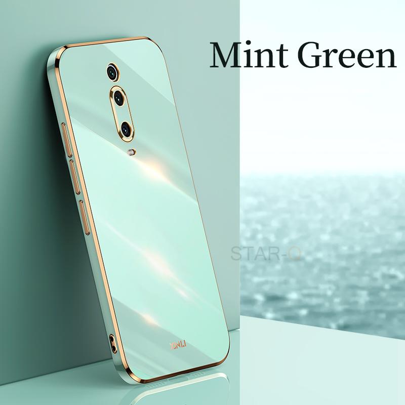 Plating Square Ring Holder Phone Case On For Xiaomi Redmi K20 Mi 9T Pro Mi9T 9TPRO Luxury Bumper Soft Silicone Stand Cover