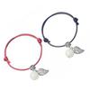 2pcs Bracelets Luminous PU Leather Adjustable Unisex Fashionable Rope Pendant Friendship Bracelet