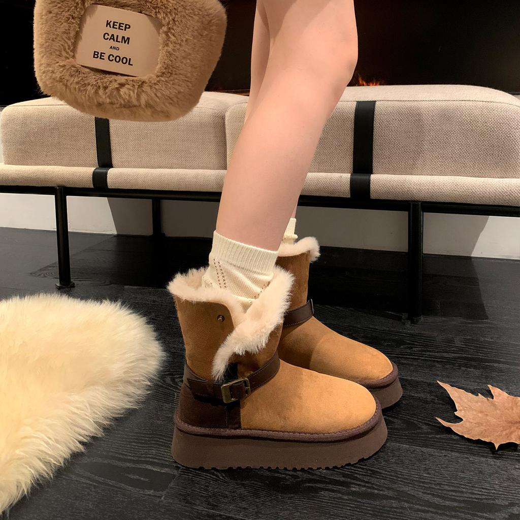 Winter Express~ Snow Boots Women's Winter Short Tube Fleece Warm Cotton Shoes Women's