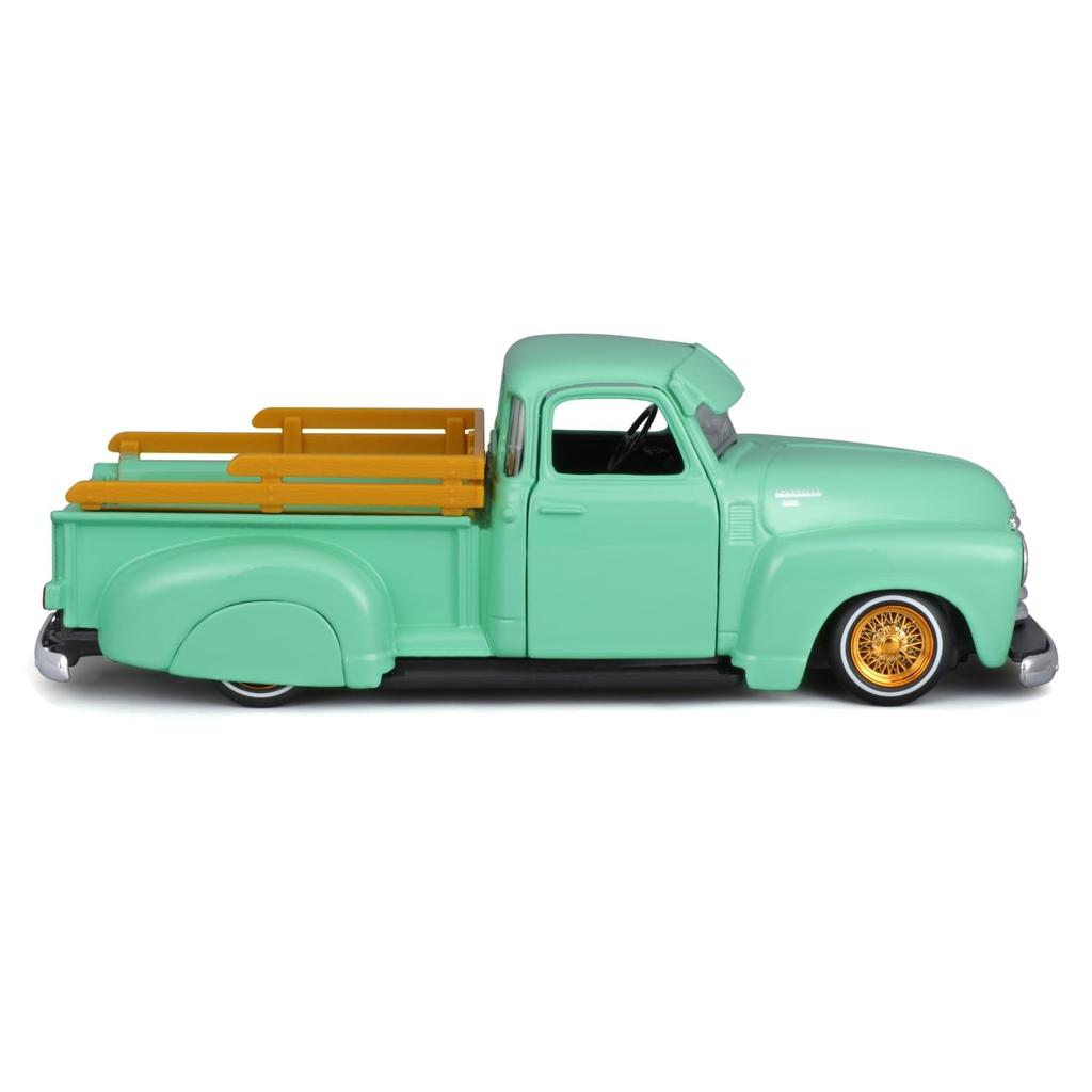 Maisto 1/25 Scale Chevrolet 3100 Pickup 1950 Green Custom Lowriders Series / Diecast Model Car, Finished Product 32545