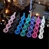 Claw Chain Series Rhinestone Earrings Women's Super Flash Full Diamond Long Earrings Studs Dinner Party Versatile Earrings Earrings