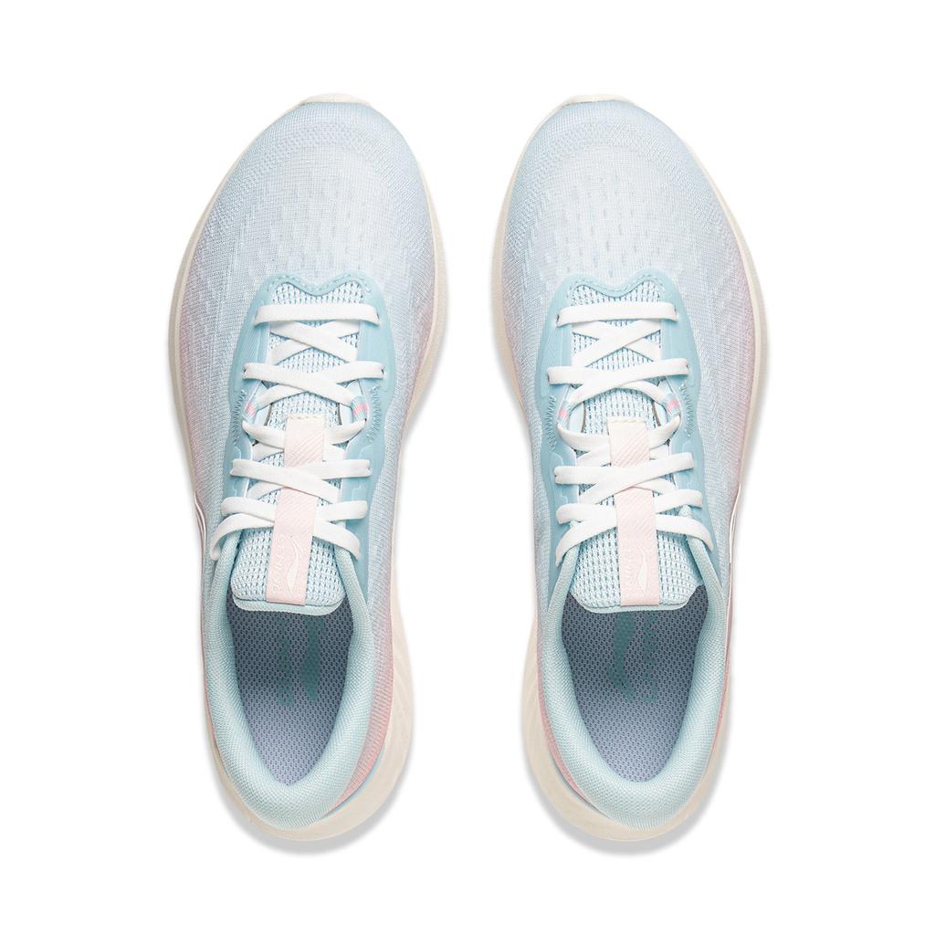 New LiNing Qingyi Cushioning, Slip Resistant, Lightweight Low Top Running Shoes Women's Pink Blue ARSV030-3