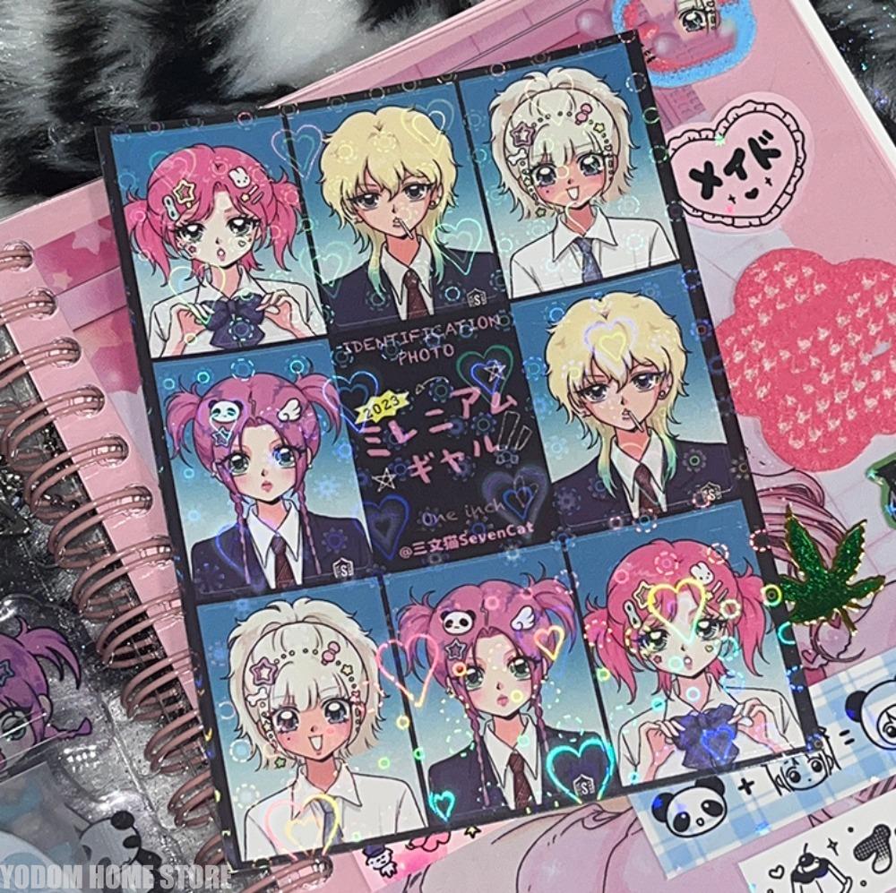 Y2K Vintage Millennial Hot Girls Handsome Guy Cartoon Anime Stickers for Craft Supplies Scrapbooking Material Aesthetic