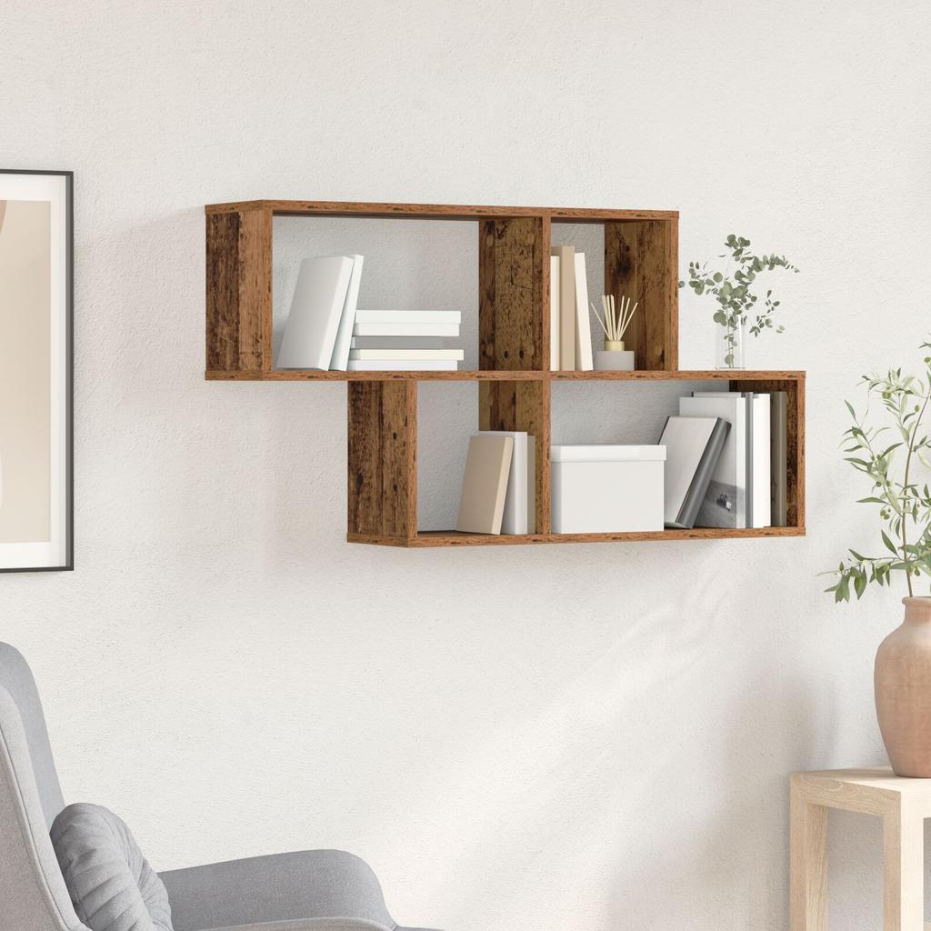 1 Kreatives Wandregal Zur Aufbewahrung Und Präsentation, Geeignet Zur Präsentation Von Büchern, Pflanzen Oder Dekorationen, 100x20x53 Cm.
