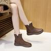 Pure wool snow boots women's fur integrated flat-bottomed waterproof and non-slip winter warm short boots thickened Northeast cotton shoes