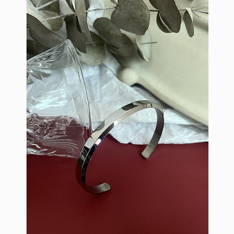 Minimalistisches Geometrisches Edelstahlarmband Für Männer Und Frauen Modeschmuck