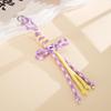 Colorful Cow Hand-woven Nylon Keychains Bag Decorative Car Fashion Accessories Woven Art Gift for Friend Bag Charm
