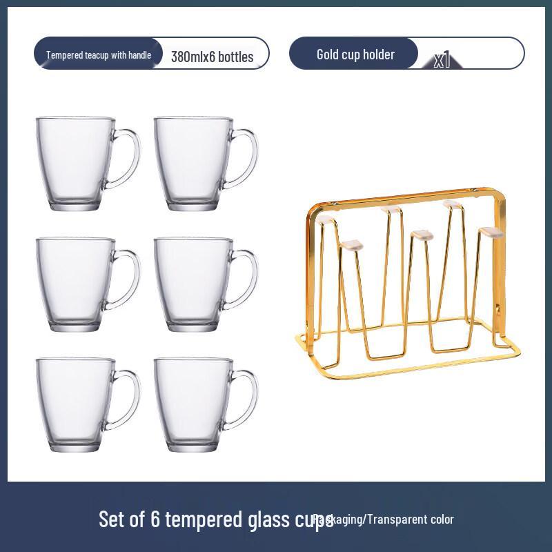 ZISIZ Drop-Proof Tempered Glass Mug