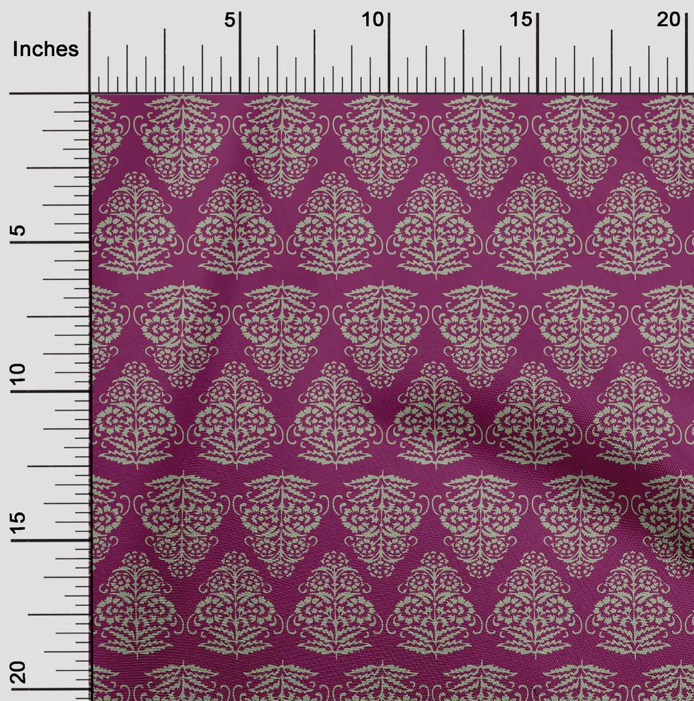 oneOone Georgette Viscose Dark Magenta Fabric Block Diy Clothing Quilting Fabric Print Fabric By Yard 42 Inch