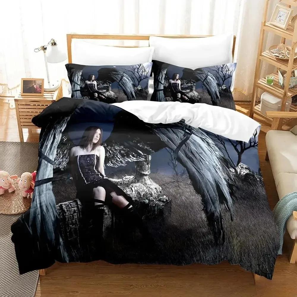 3D Fantasy Angel All Season Guardian Angel Printed Bed Set Duvet Cover Pillowcase Bedding Set Bed Linen Sheet Quilt Cover Full