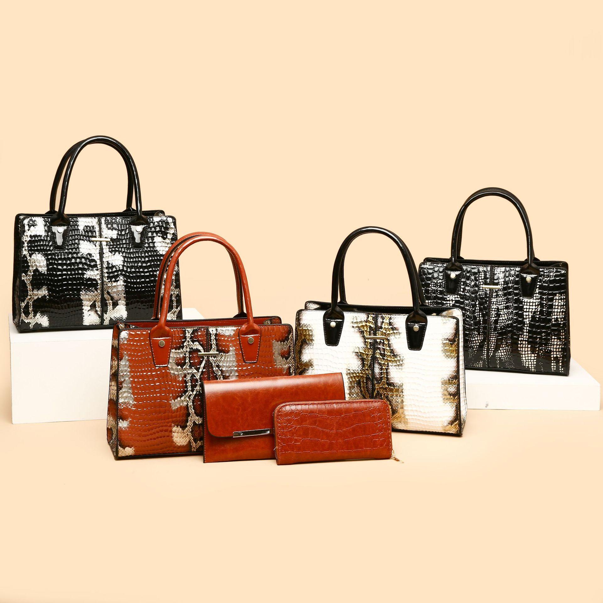 

Сумка с рисунком змеи, женская зимняя ретро женская сумка для мам, модная, вместительная, переносная сумка через плечо Single pack