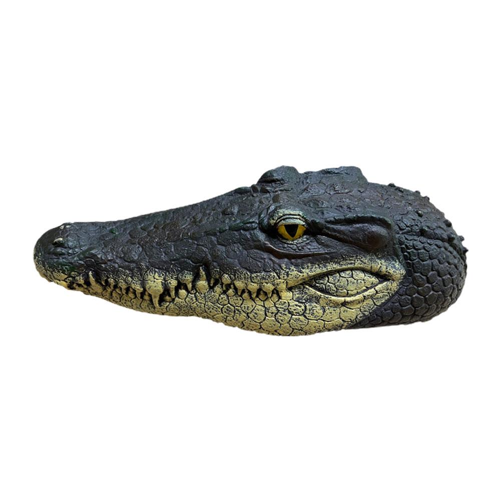 Cap de aligator plutitor Cap de crocodil simulat Decor pentru animale în curte în aer liber Iaz Ornamente plutitoare din rășină de animale