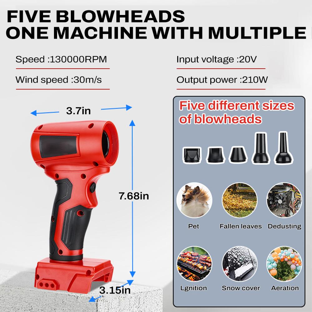 Violent Turbo Fan For Makita/Dewalt/Milwaukee 300000PRM Jet Blower Portable Violent Turbo Fan For Makita/Dewalt/Milwaukee