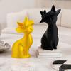 3D Printed Cat Figurine Minimalist Modern Elegant Cat Sculpture Small Collectible Animal Statue