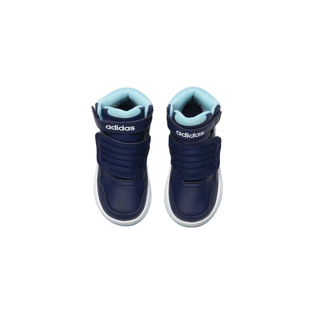 Adidas Hoops Bb Performance Trendy Comfortable Simple Style High-Top Walking Shoes Baby Shoes Blue IF5314
