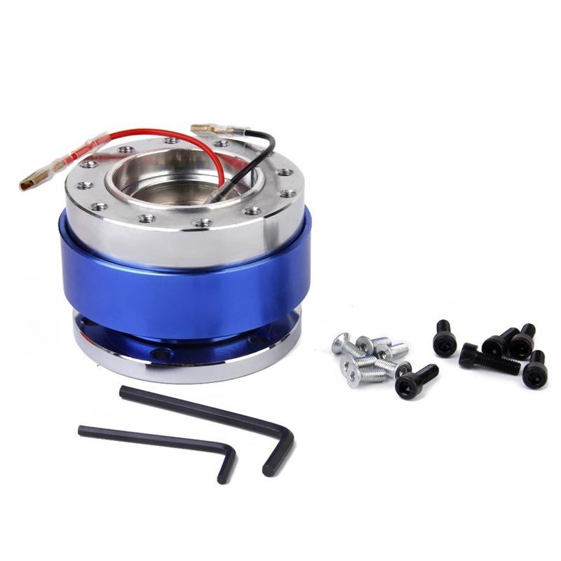 Universal Racing Steering Wheel 6 Hole Aluminum Car Quick Release Steering Wheel Snap Off Hub Adapter Boss Kit Car Accessories
