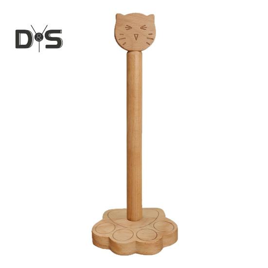 Tissue Holder Toilet Roll Paper Storage Rack with Stable Base Cat Theme Design Roll Paper Organizer Kitchen Accessory