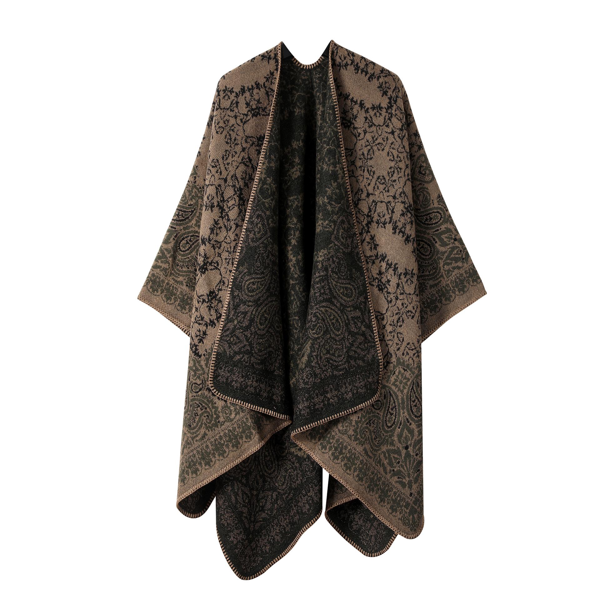 

Elegant Forest Deer Women s Thick Shawl: Luxurious, High-End Cloak and Double-Sided Warm Scarf 155-135cm