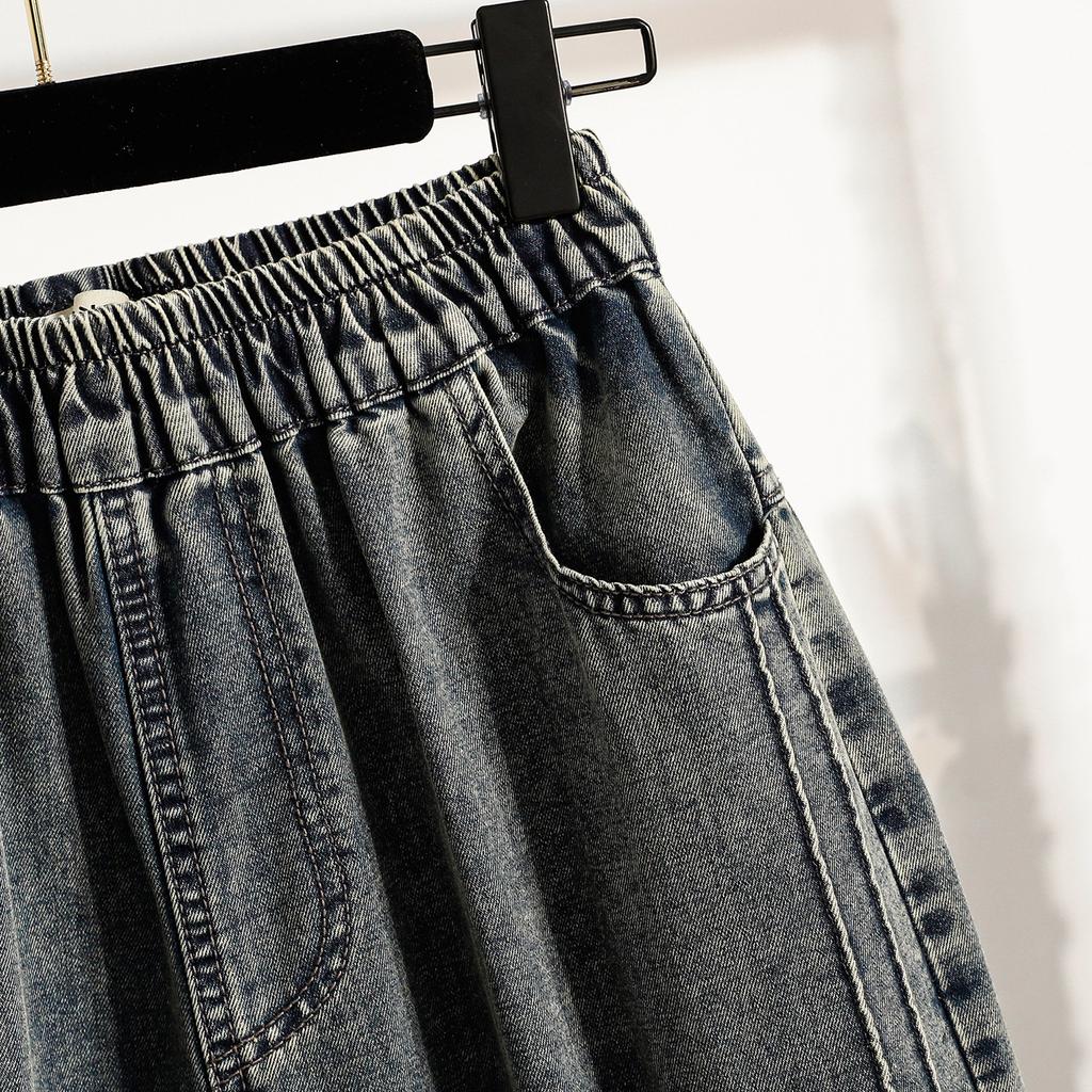 DIMANAF 2026 Spring Summer Women Plus Size Jeans New Fashion Lady Denim Oversized Loose Long Pants
