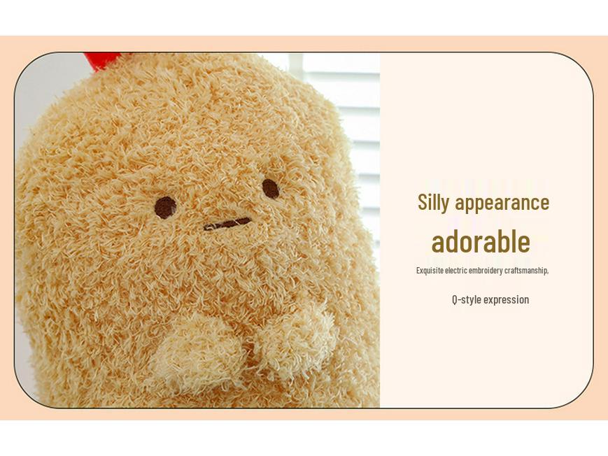 Tempura Shrimp Plush Pillow - Cute Long Dorm Bed Buddy