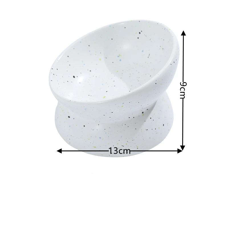 

Миска для корма для кошек и домашних животных, фарфоровая кормушка для собак, миска для защиты шеи и высоких ножек, керамическая миска для воды для кошек и домашних животных 600g (400ml)