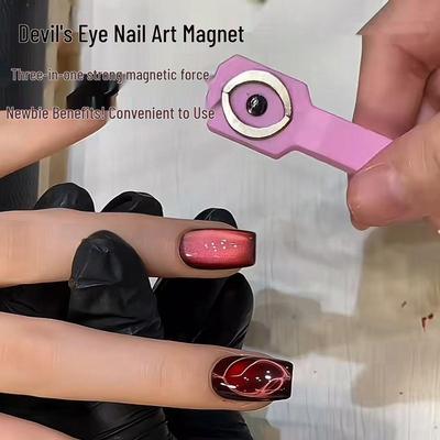 Nail Art 3-in-1 Cat Eye Magnet Tool: Multifunctional & Powerful Design