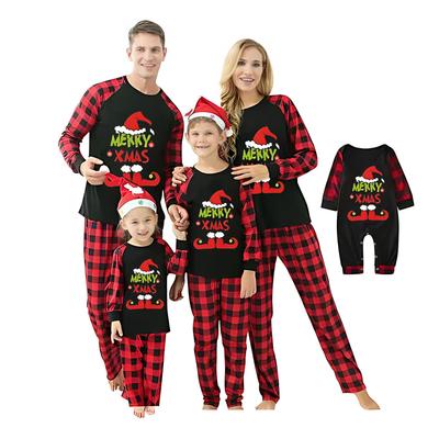 Christmas Print Family Set Long Sleeved Top And Pants Family Set Parent-child Outfit