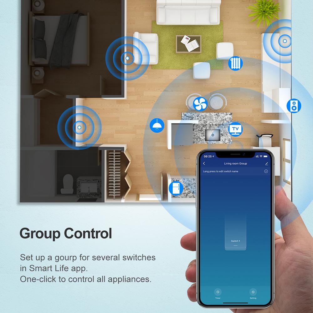 Tuya 16A Zigbee Mini DIY Smart Switch Module Relay Support 2-way Control Timer Smart Life Works With Alexa Google Home Alice