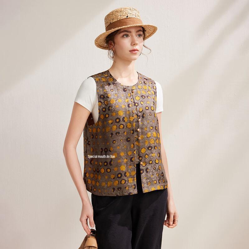 Zhao Jun Women's Silk Blend New Chinese Style Sleeveless Vest