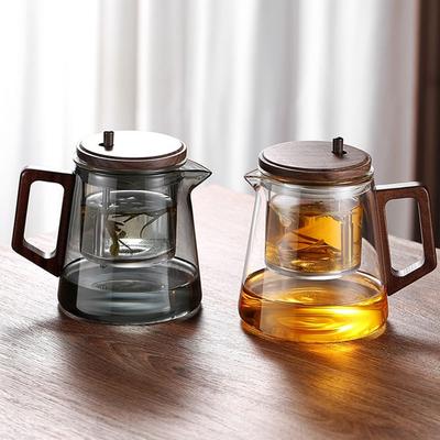 650ML Tea Separation Glass Teapot Creative One-button Filtering Teapot  Home