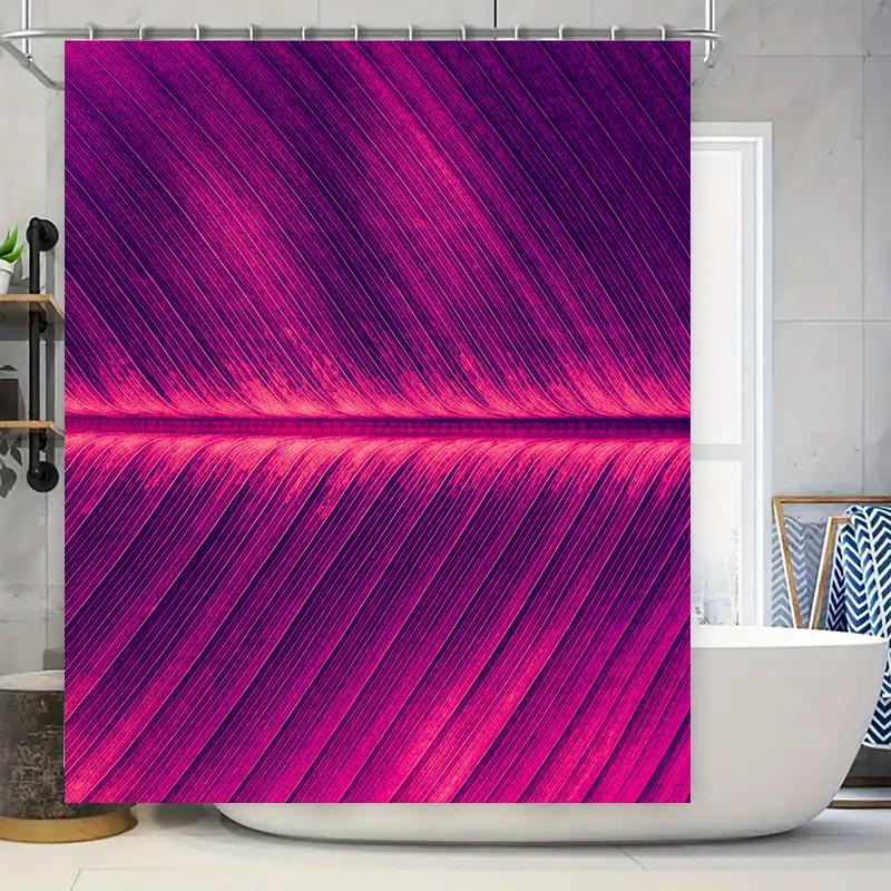 

Pink Purple Shower Curtain Bathroom Decor Waterproof Fabric Print Design Rectangular Shape Home Decoration 203X183Cm W60H190(CM)-1 Pcs