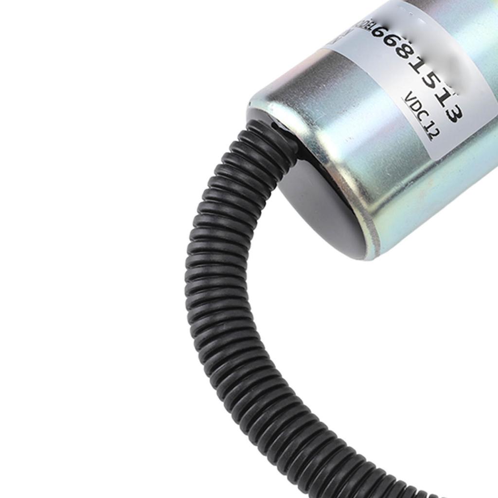 Fuel Shut Off Solenoid 6681513 DC 12V Fuel Stop Solenoid Replacement for Bobcat Loade A220 450 453