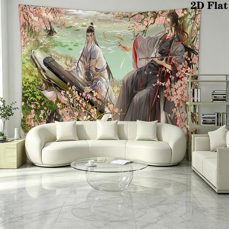 Mo Dao Zu Shi Wall Tapestry Aesthetic Wall Hanging Printed Fabric Blanket Decorative Tapestries for Bedroom Living Room Home Decor