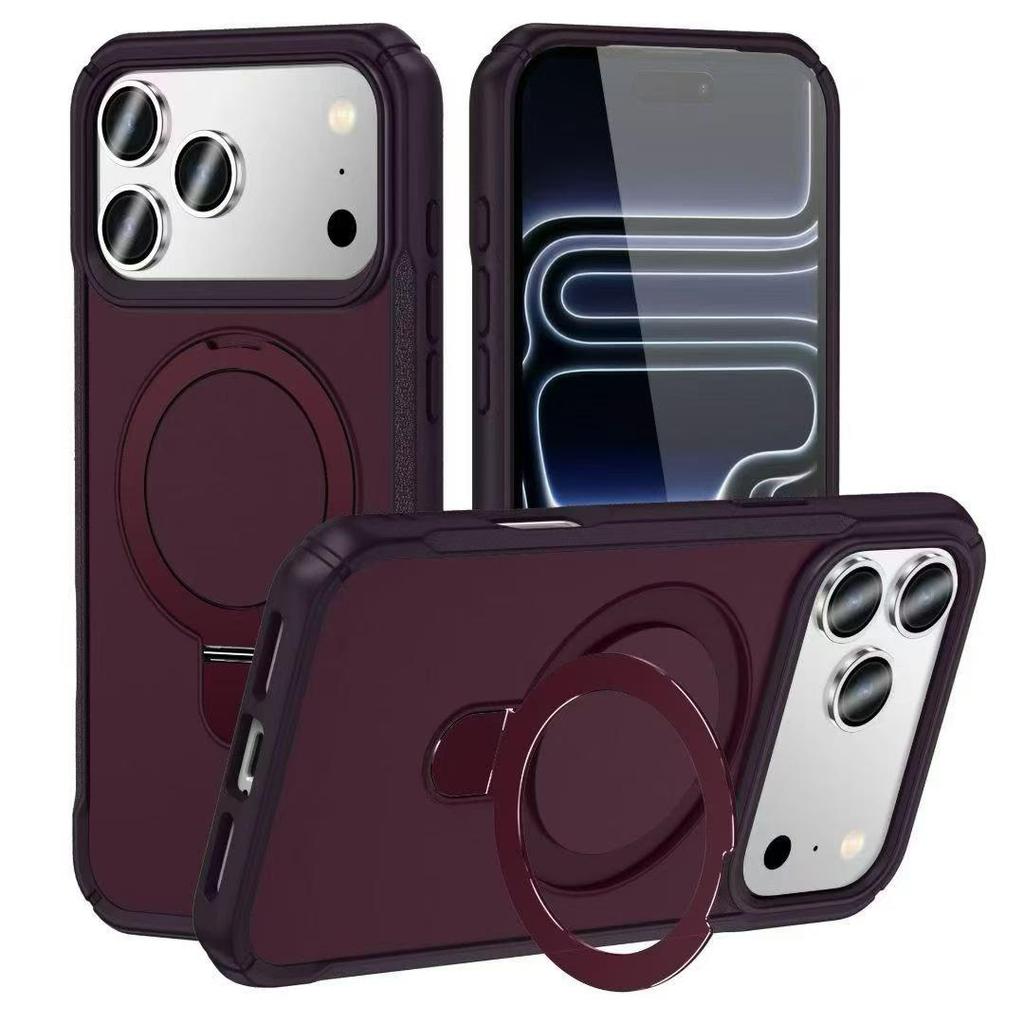 iPhone 17 Pro Max Magnetic Military-Grade Stand Case, Drop-Proof Protective Cover, Compatible with 16 & 15