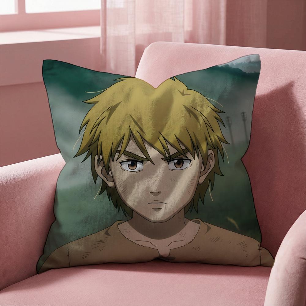 Beliebte Anime V-VinlandS S-Saga Kissenbezug Mehrzweck-Kissenbezug für Zuhause & Auto - Wendbar, Weich & Langlebig für den täglichen Gebrauch